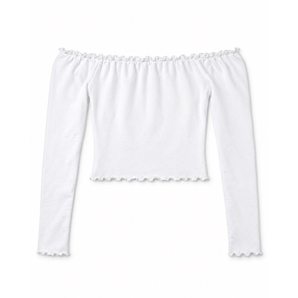 Forever 21 off shoulder ruffle crop top